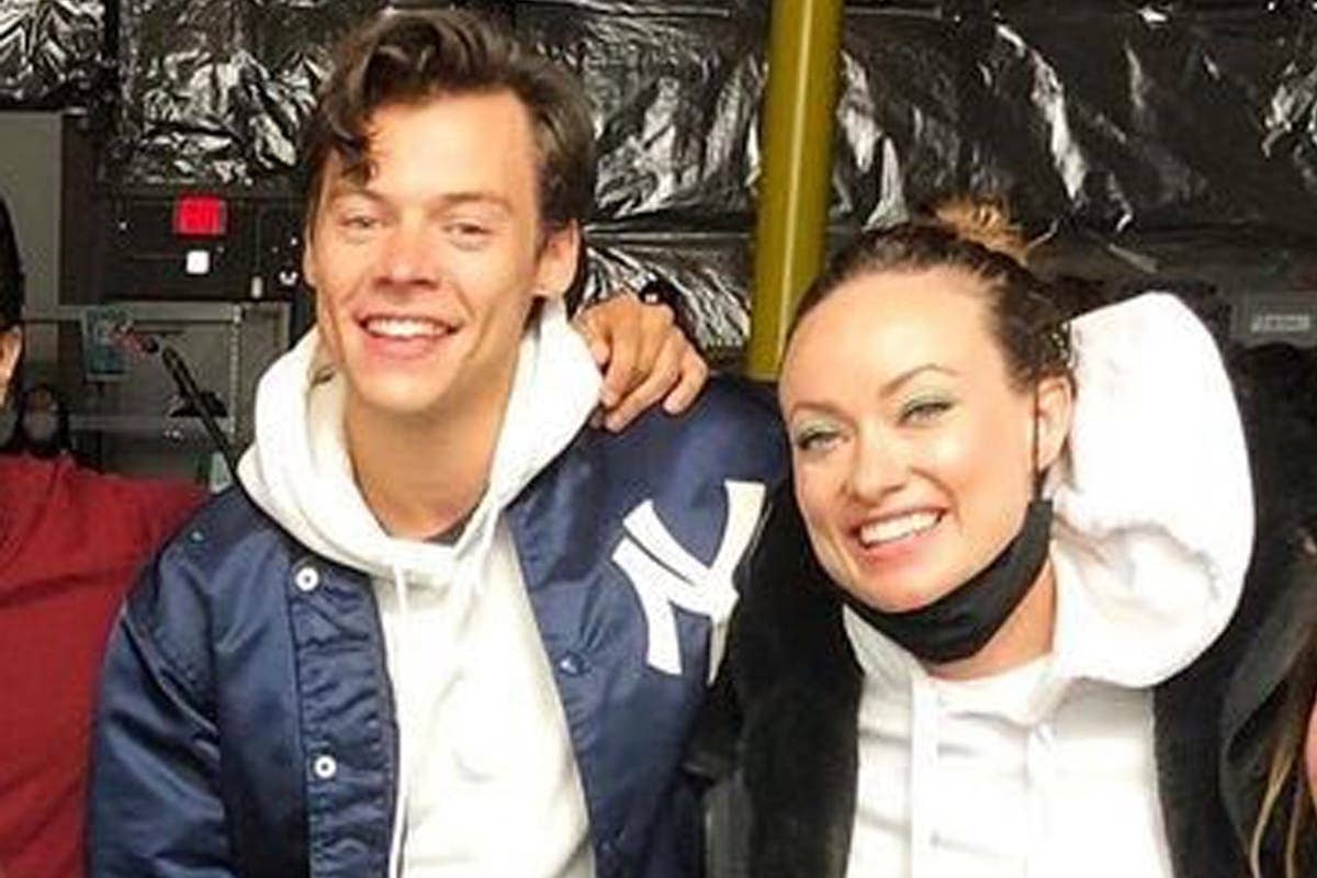Olivia Wilde caught on video dancing with her children at boyfriend Harry Styles' gig in LA