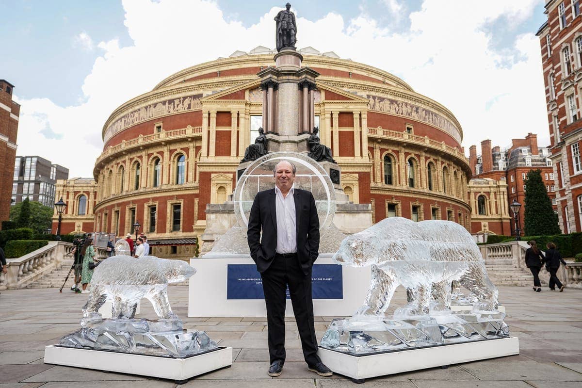 BBC launches Frozen Planet II with melting ice sculptures in London